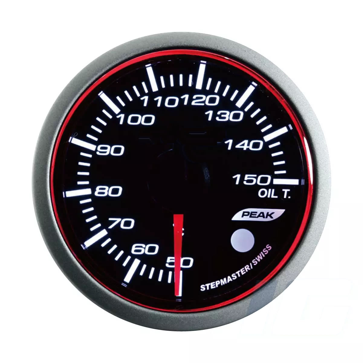 52mm White and Blue and Amber LED Performance Car Gauges - Oil Temp Gauge With Sensor and Warning and Peak For Your Sport Racing Car